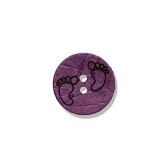 Knoop kokosnoot Voetjes - 15mm Violet (22038)