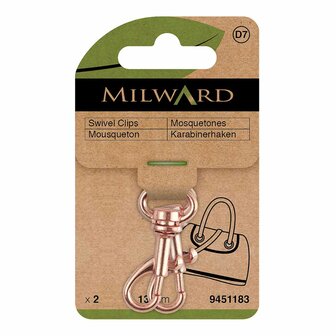 Milward Musketonhaak 13mm Ros&eacute;goud