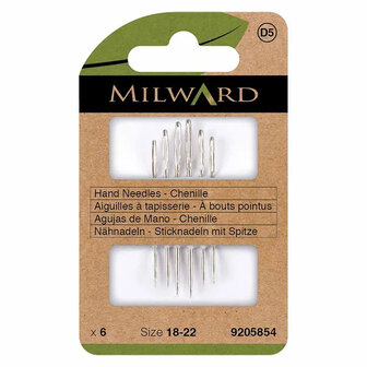 Milward Borduurnaalden met punt, 6 stuks