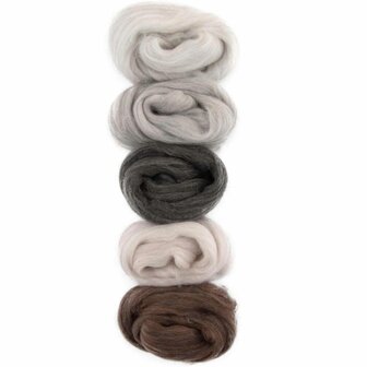 Europese Merino Lontwol &ndash; Kleur 12B, kleurenmix B