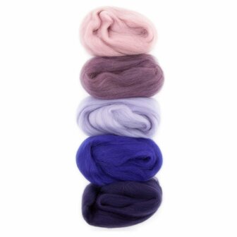 Europese Merino Lontwol &ndash; Kleur 4, roze/paars 