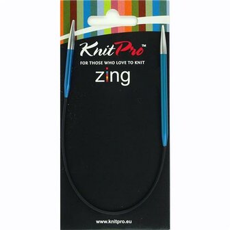 Knitpro Zing 4 mm Asymetrische Rondbreinaalden 25cm