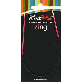 Knitpro Zing 2mm Asymetrische Rondbreinaalden 25cm