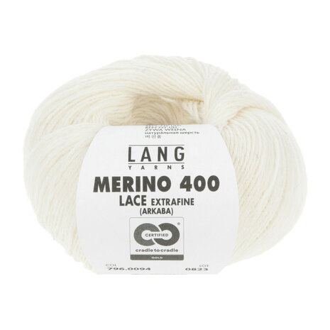 Lang Yarns Merino 400 Lace  - 094 Off White