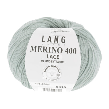 Lang Yarns Merino 400 Lace  - 092 Aloë Vera