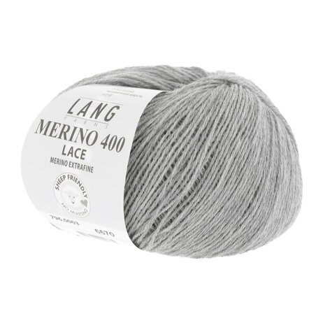 Lang Yarns Merino 400 Lace  - 003 Muisgrijs