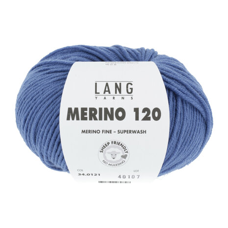 Lang Yarns Merino 120 - 121 Cobalt