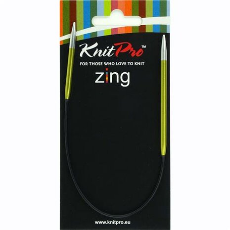 Knitpro Zing 3.5mm Asymetrische Rondbreinaalden 25cm