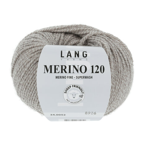 Lang Yarns Merino 120 - 052 Mix ecru/beige